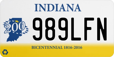 IN license plate 989LFN