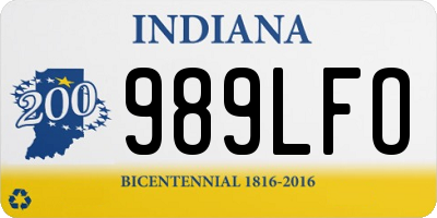 IN license plate 989LFO