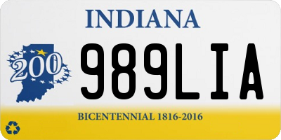 IN license plate 989LIA