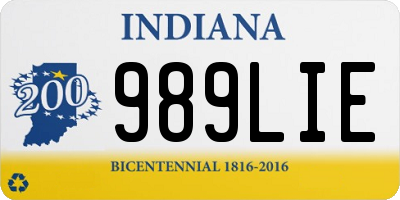 IN license plate 989LIE