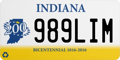 IN license plate 989LIM