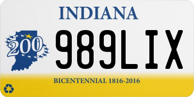 IN license plate 989LIX