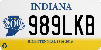 IN license plate 989LKB