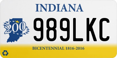 IN license plate 989LKC