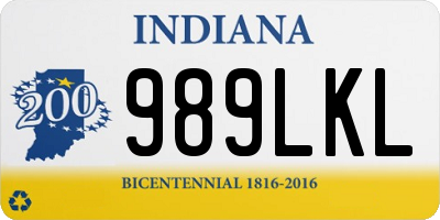 IN license plate 989LKL