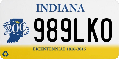 IN license plate 989LKO