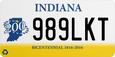 IN license plate 989LKT