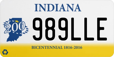 IN license plate 989LLE