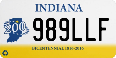 IN license plate 989LLF