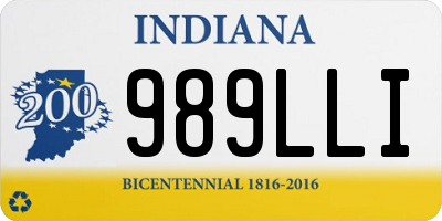 IN license plate 989LLI