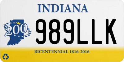 IN license plate 989LLK