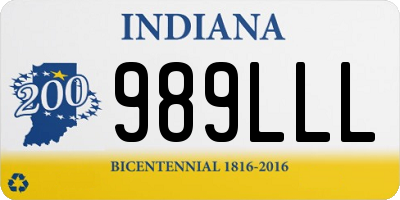 IN license plate 989LLL