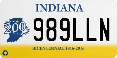 IN license plate 989LLN