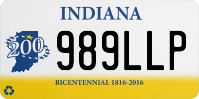 IN license plate 989LLP
