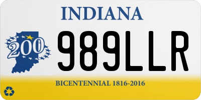 IN license plate 989LLR
