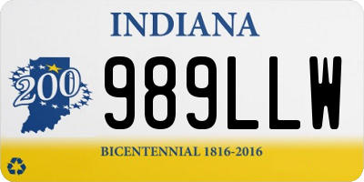 IN license plate 989LLW