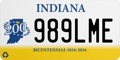IN license plate 989LME