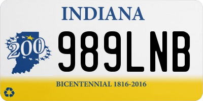 IN license plate 989LNB