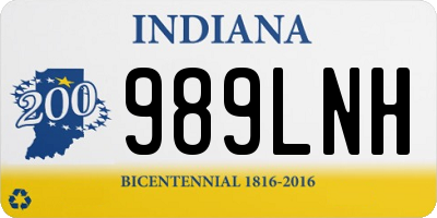 IN license plate 989LNH