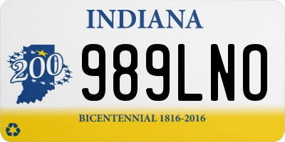 IN license plate 989LNO