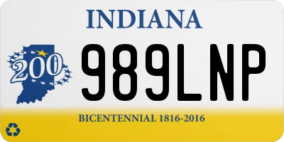 IN license plate 989LNP