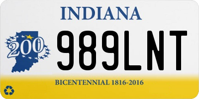IN license plate 989LNT