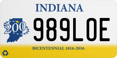 IN license plate 989LOE