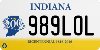 IN license plate 989LOL