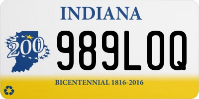IN license plate 989LOQ