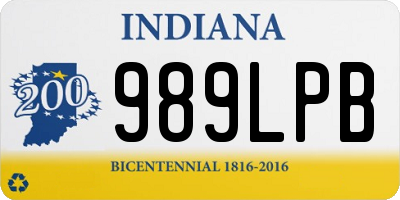 IN license plate 989LPB