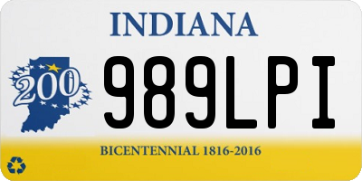 IN license plate 989LPI