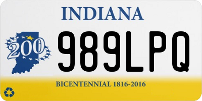 IN license plate 989LPQ