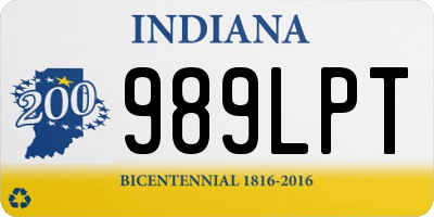 IN license plate 989LPT