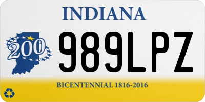 IN license plate 989LPZ