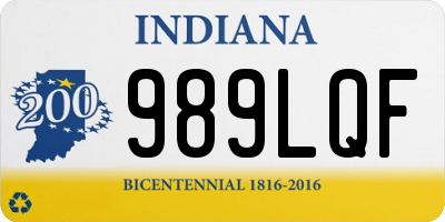 IN license plate 989LQF