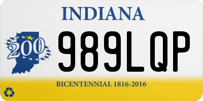 IN license plate 989LQP