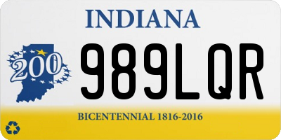 IN license plate 989LQR