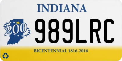 IN license plate 989LRC