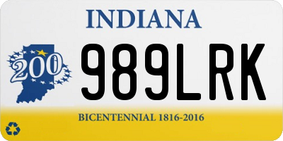 IN license plate 989LRK