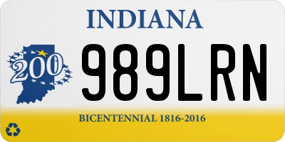 IN license plate 989LRN