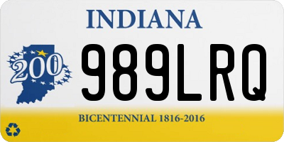 IN license plate 989LRQ