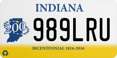 IN license plate 989LRU