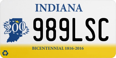 IN license plate 989LSC