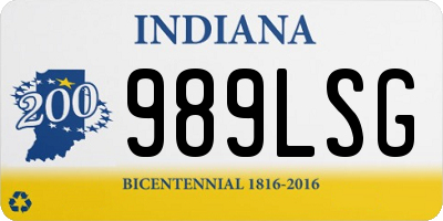 IN license plate 989LSG