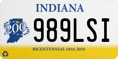IN license plate 989LSI
