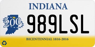 IN license plate 989LSL