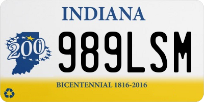 IN license plate 989LSM