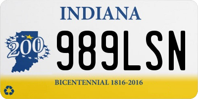 IN license plate 989LSN