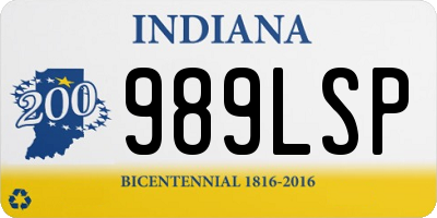 IN license plate 989LSP
