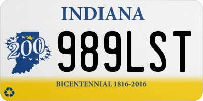 IN license plate 989LST